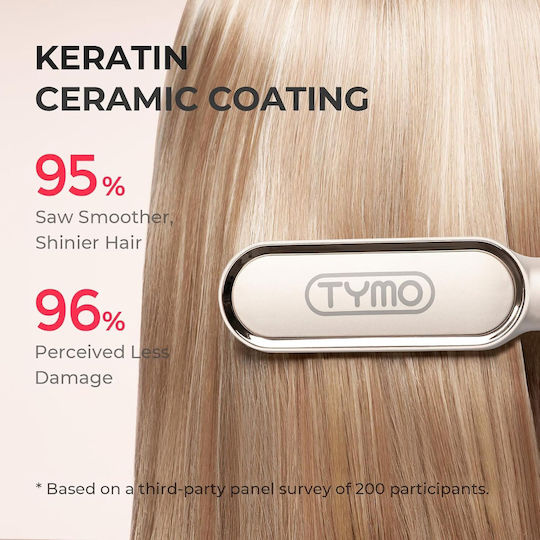 Tymo Perie de Păr Electrică Ceramică cu Cap Rotativ pentru Îndreptarea Părului 45W