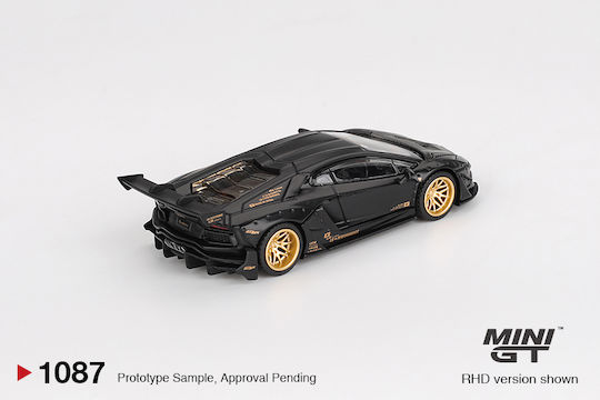 Model Mașină Lamborghini Aventador Lbworks Ediție Limitată Negru Mat 2025 1:64 Mini GT Mgt01087-l