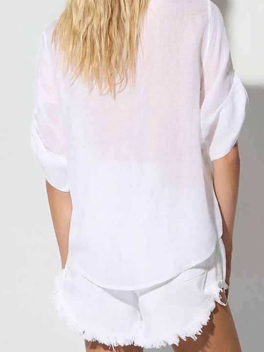 Short Sleeve Women's Shirt White