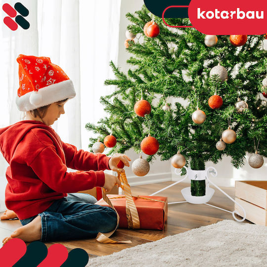 Kotarbau Weihnachtsbaumständer Metall Weiß M23xH52xΦ10cm