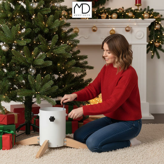 Metallischer Weihnachtsbaumständer Weiß