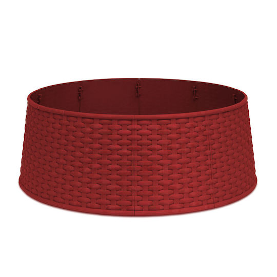 Weihnachtsbaumständer Kunststoff Rot Ψάθινη M23xH65cm