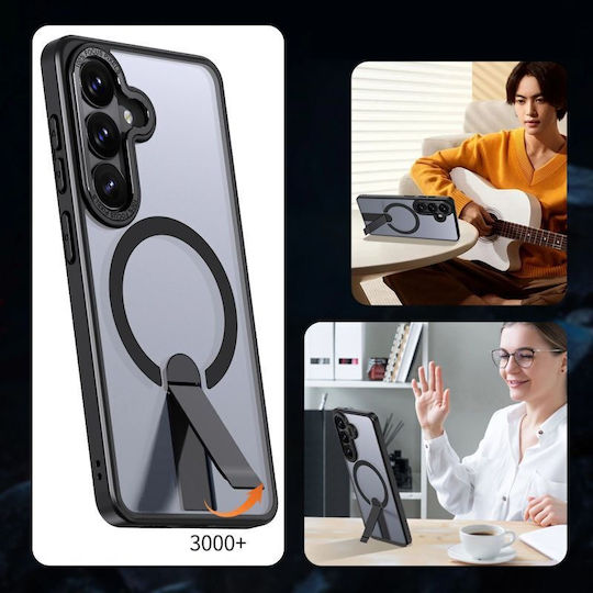 Hurtel Hybrid Rückseite Umschlag Silikon / Kunststoff Schwarz (Galaxy A36)