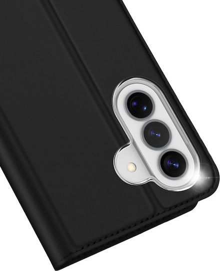 Dux Ducis Skin Book Калъф от Изкуствена Кожа / Силикон Черен Galaxy A57