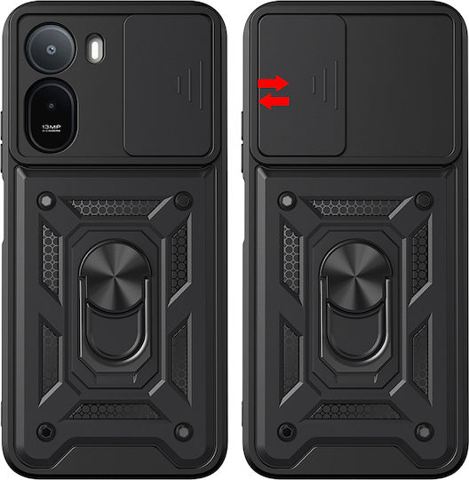 Techsuit Camshield Series Rückseite Umschlag Silikon Schwarz Xiaomi Redmi A7 Pro 4G