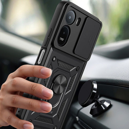 Techsuit Camshield Series Rückseite Umschlag Silikon Schwarz Xiaomi Redmi A7 Pro 4G