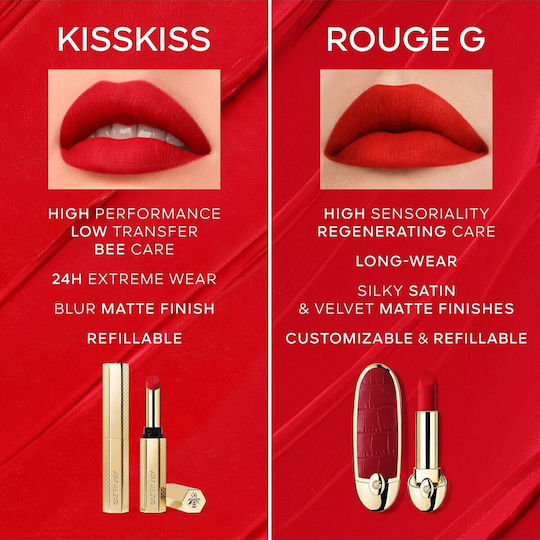 Guerlain Kisskiss Κραγιόν Refill Matte 559 Red Bouquet 1.85gr