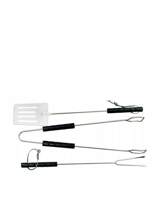 Master Grill & Party Σετ 3 Εργαλείων BBQ με Πιρούνα, Σπάτουλα και Τσιμπίδα