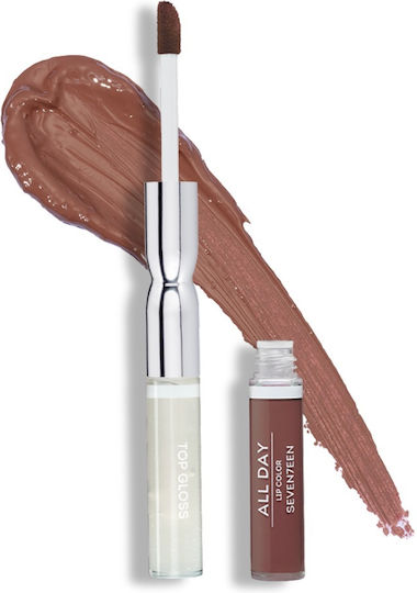 Seventeen All Day Lip Color & Top Gloss Υγρό Κραγιόν Metallic 60 Retro 10ml