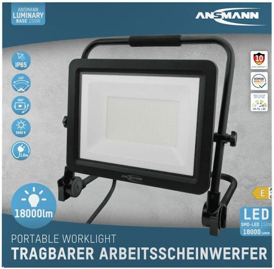 Ansmann Στεγανός Προβολέας LED 150W Ψυχρό Λευκό 5000K IP65
