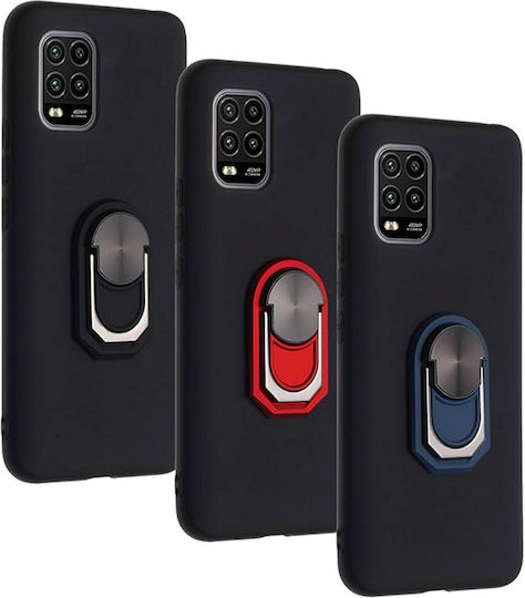 Forcell Xiaomi Mi 10 Lite Schutz Ring Silikon Handyhülle Schwarz Blau