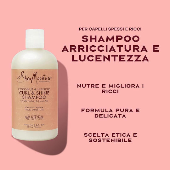 Shea Moisture Coconut & Hibiscus Shampoos für Lockige Haare 379ml