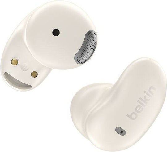 Belkin SoundForm Anywhere Earbud Bluetooth Handsfree Headphones with Sweat Resistance and Charging Case White