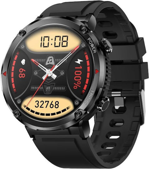 Smartwatch Gravity Zegarek Meski Smartwatch Gravity Gt21-1 Bk Bk Steel/bk