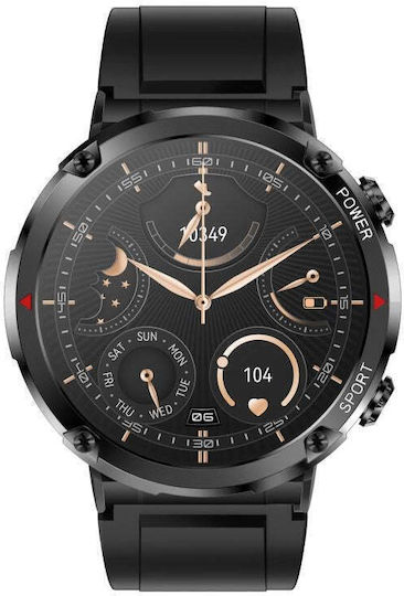 Smartwatch Gravity Zegarek Meski Smartwatch Gravity Gt21-1 Bk Bk Steel/bk