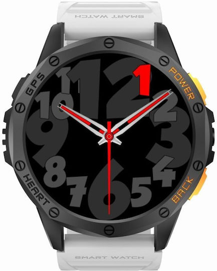 Gravity Gps Gt24-2 Smartwatch Black + White Strap