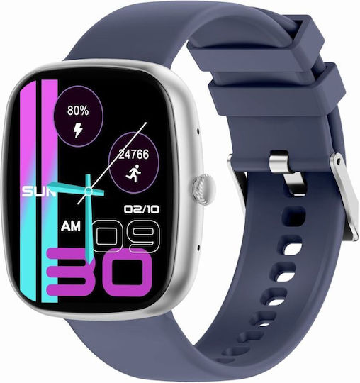 Gravity Gt18-6 Smartwatch Black Navy Strap