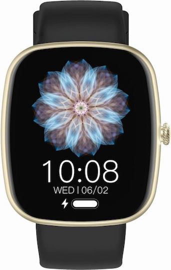 Smartwatch Gravity Gt18-7 Beige Silicone Strap Black