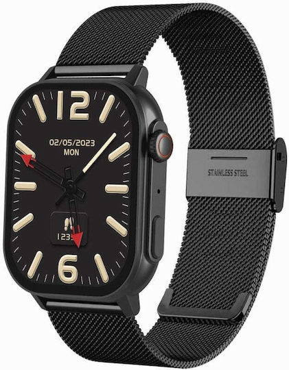 Gravity Gt15-3 Smartwatch Curea Silicon Roșie Brățară Neagră