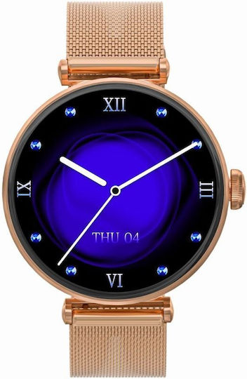 Smartwatch Gravity Rose Gold White 2 Straps Gt26-2