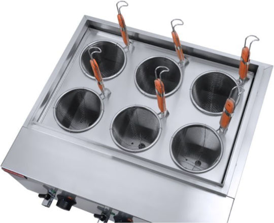 Fresh Βραστήρας Ζυμαρικών με 6 Κάδους και Ισχύ 6kW 59x56x28εκ.