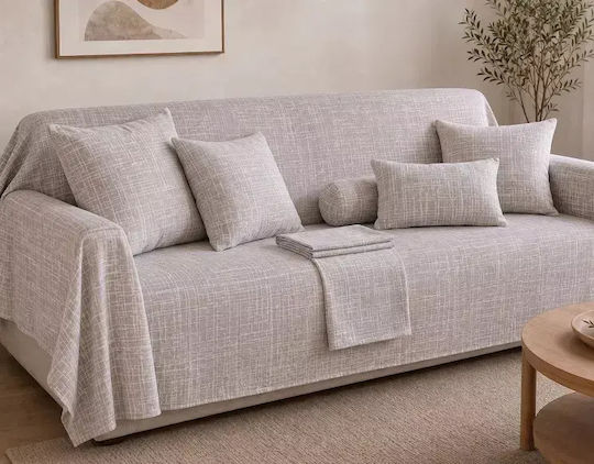 Pearl Home & Baby Soofa Ριχτάρι Διθέσιου Καναπέ Ζακάρ 170x250εκ. Grey