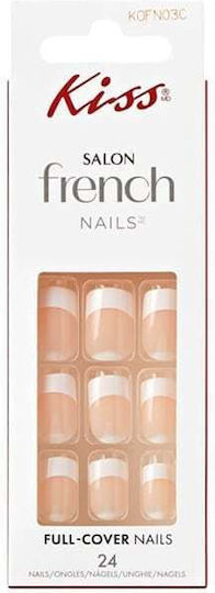 Kiss Tips Νυχιών Γαλλικού σε Ροζ Χρώμα 24τμχ 814705