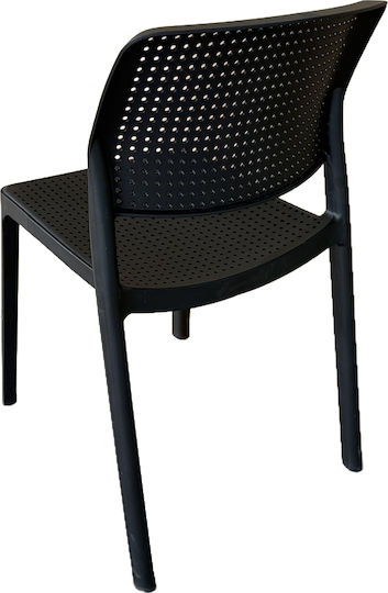 Outdoor Chair Polypropylene LUMINA Black 55x46x83cm