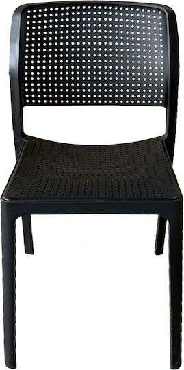 Outdoor Chair Polypropylene LUMINA Black 55x46x83cm