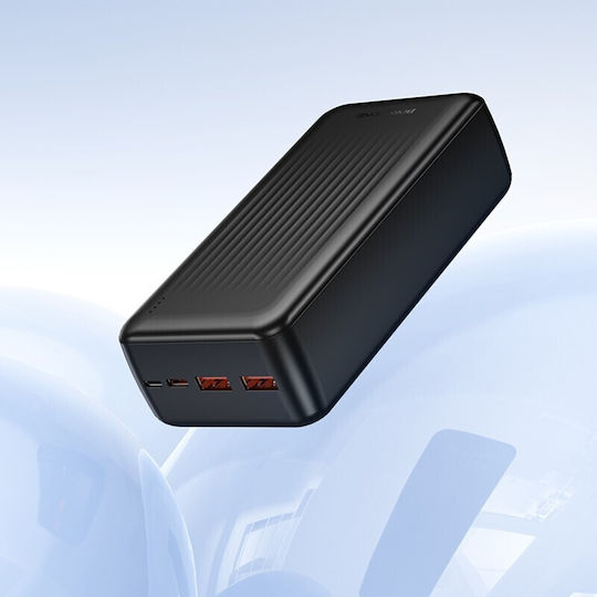 Borofone BJ80B Power Bank 30000mAh 22.5W με 2 Θύρες USB-A και Θύρα USB-C Power Delivery / Quick Charge 3.0 Μαύρο