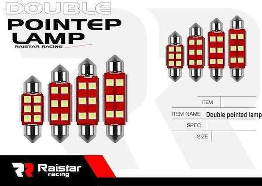 Raistar Λάμπες Αυτοκινήτου LED 6000K Ψυχρό Λευκό 12V 2τμχ