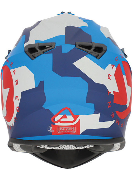 Acerbis Linear Black/Blue Κράνος Μηχανής Motocross ECE 22.06 1400gr