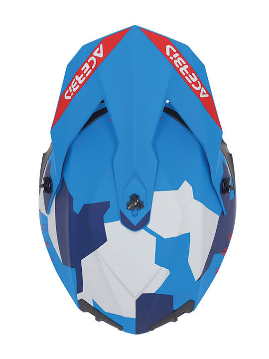 Acerbis Linear Black/Blue Κράνος Μηχανής Motocross ECE 22.06 1400gr