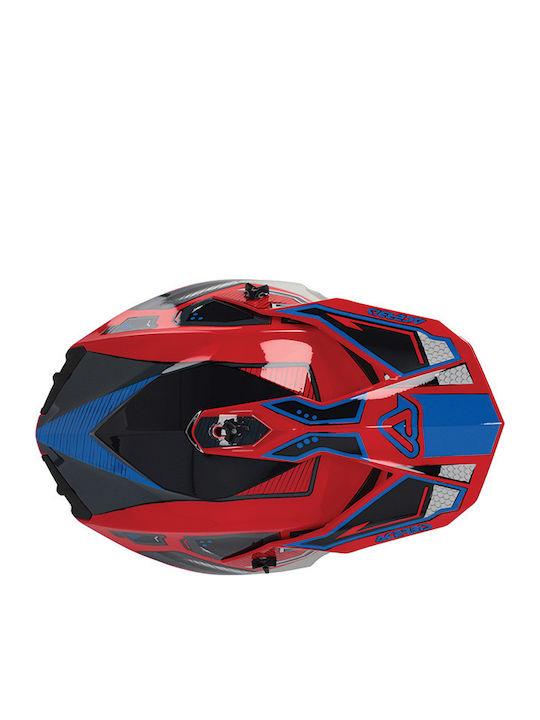 Acerbis Linear Red/Blue Каска за Мотор Мотокрос ECE 22.06 1400гр