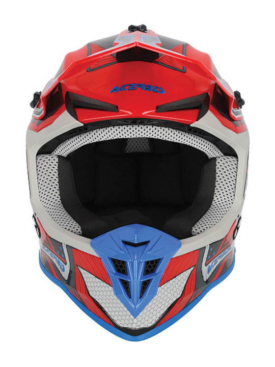 Acerbis Linear Red/Blue Каска за Мотор Мотокрос ECE 22.06 1400гр