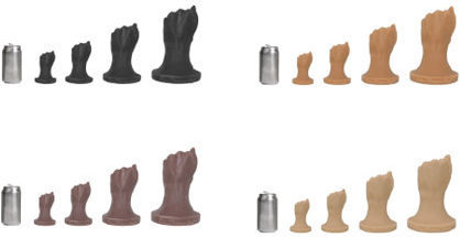 Μπουνιά Fisting Σιλικόνης Closed Fist Medium Platinum Silicone Fisting Dildo 12,70 Cm Ανοιχτό Καφέ