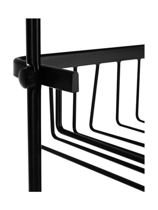 An der Wand montiertes Badezimmerregal Metallisch 63x14x28cm Schwarze