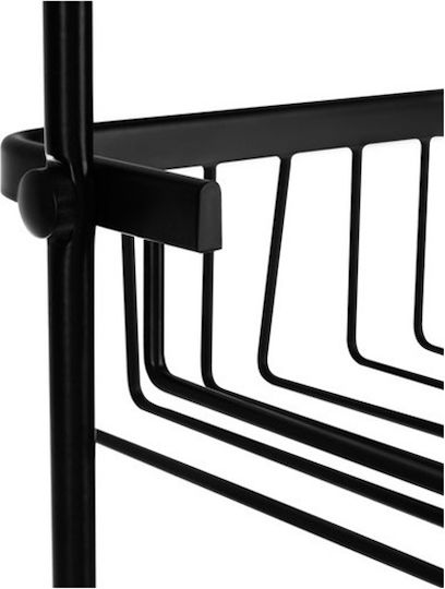 Raft De Baie Montat Pe Perete Metalic 63x14x28cm Negru