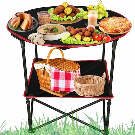 Aluminum Table for Camping Folding Black
