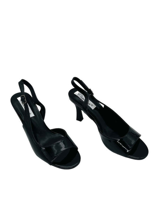 Patent Leather Black Sandals
