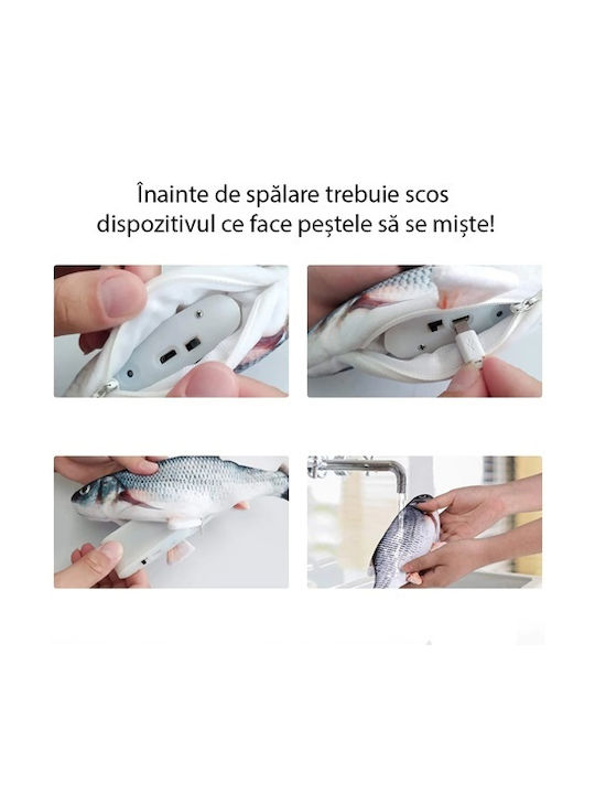 Moving Fish Catnip 30 Cm Silver