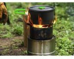 Set Accesorii Gătit Camping Oțel Inoxidabil Durabil Negru Kesnup