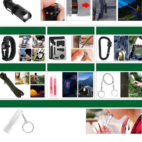 Complete Multifunctional Survival Tip Kit Set Multicolor