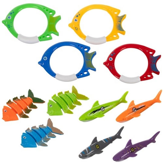 Set 26 Jucării Pentru Piscină În Formă De Pește Diverse Mărimi 20 X 14.5 Cm Multicolor
