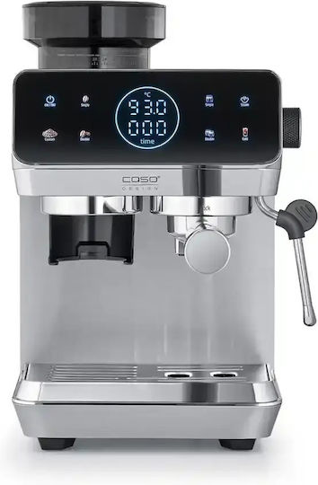 Caso Espressor Automat 1500W Presiune 20 Bar pentru Cappuccino cu Râșniță Gri