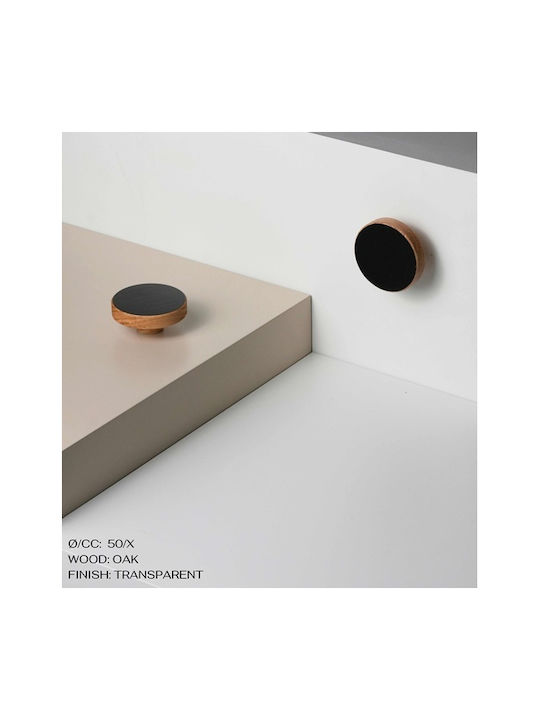 Finetto Buton Mobilier Din Lemn Negru Emilia Φ50mm 273-UPR1022#50 Finetto Buton Mobilier Din Lemn Negru Emilia Φ50mm 273-UPR1022#50