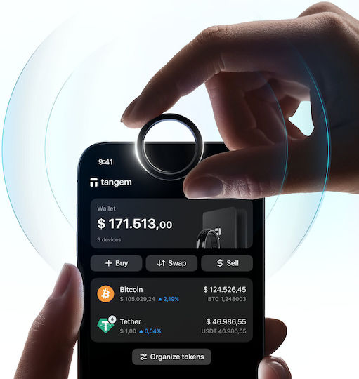 Tangem Ring Cryptocurrency Wallet Size 6 (Ring & 2 cards)
