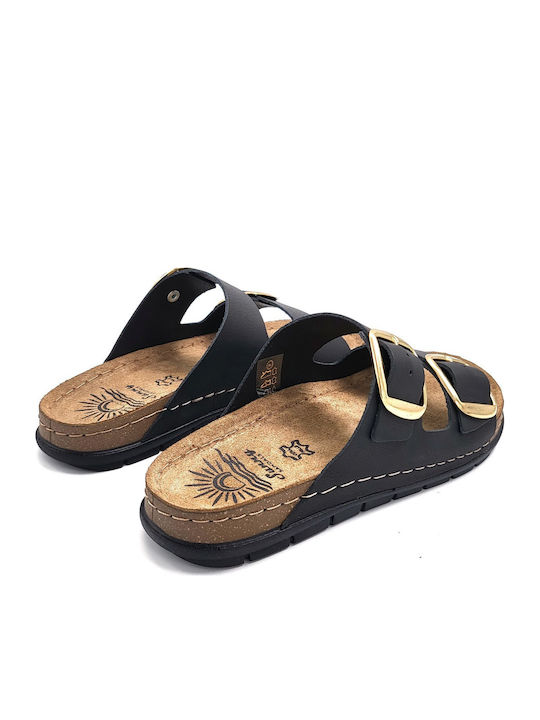 Sandale Casual Damă Din Piele Negre