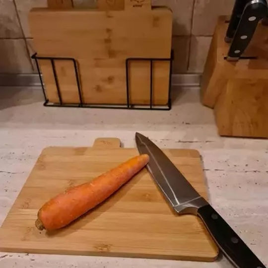 Set Tocătoare De Bucătărie Pentru Pâine Din Bambus Bej 28x20cm 4 Bucăți