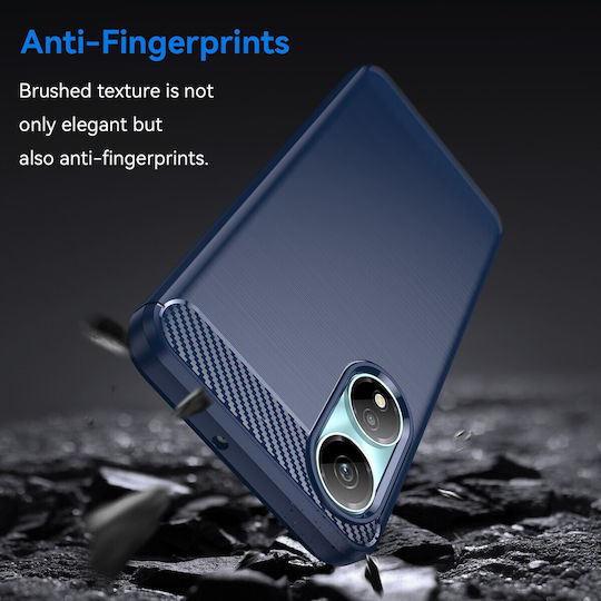 Forcell Honor X7β 4g X7b 5g Honor 90 Carbon Fiber Θήκη Σιλικόνης Blue